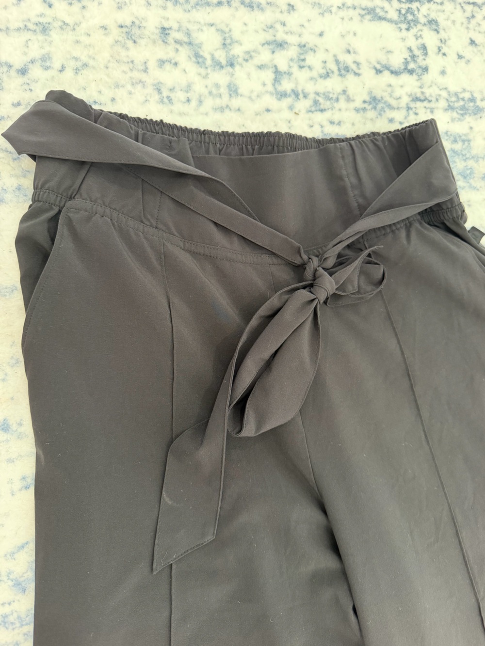 lululemon athletica Black Wide-Leg Tie-Waist Pants